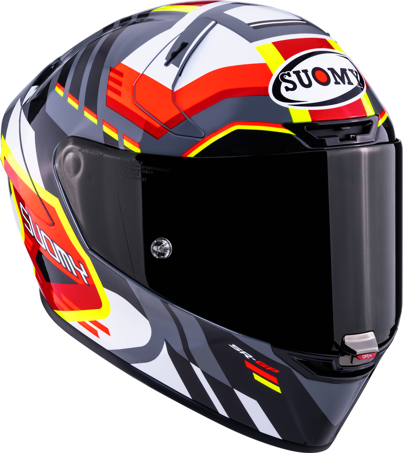Suomy SR-GP Evo Infrared full-face helmet in white, black and red