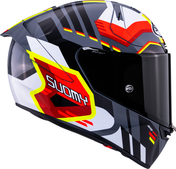Suomy SR-GP Evo Infrared full-face helmet in white, black and red