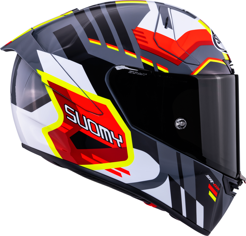 Suomy SR-GP Evo Infrared full-face helmet in white, black and red