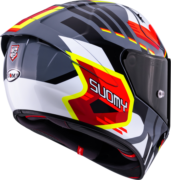Suomy SR-GP Evo Infrared full-face helmet in white, black and red