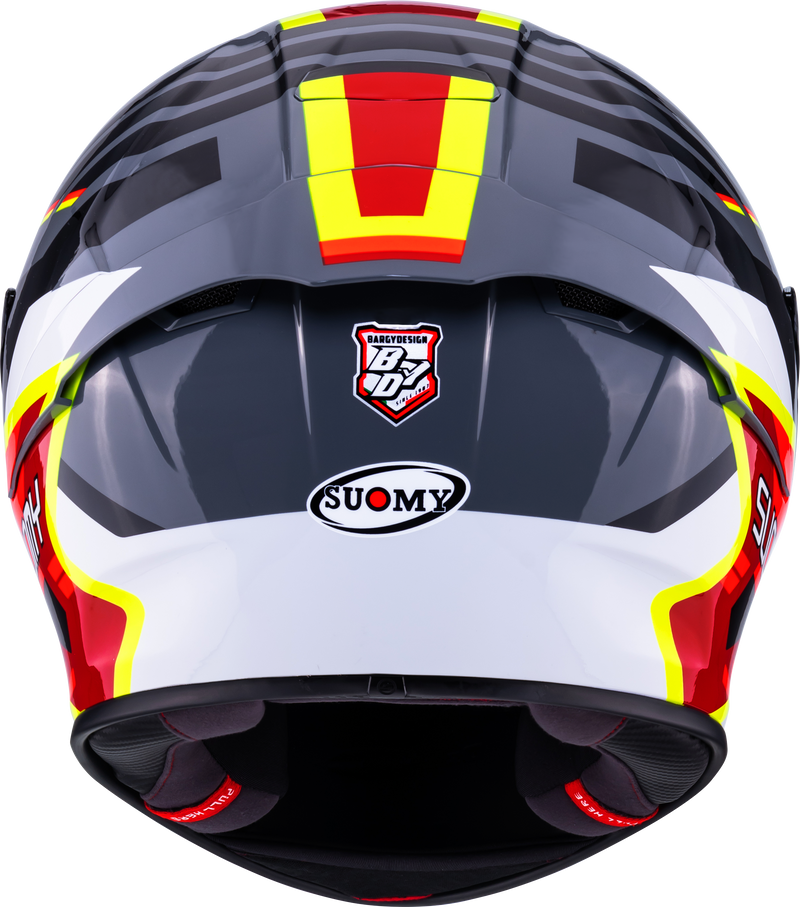 Suomy SR-GP Evo Infrared full-face helmet in white, black and red