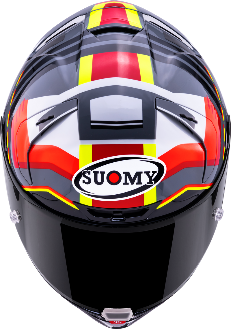 Suomy SR-GP Evo Infrared full-face helmet in white, black and red