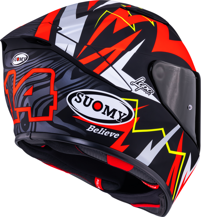 Suomy Track-1 full-face helmet matte red Sam Lowes Replica 2025