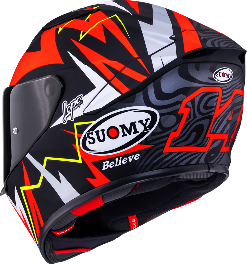 Suomy Track-1 full-face helmet matte red Sam Lowes Replica 2025