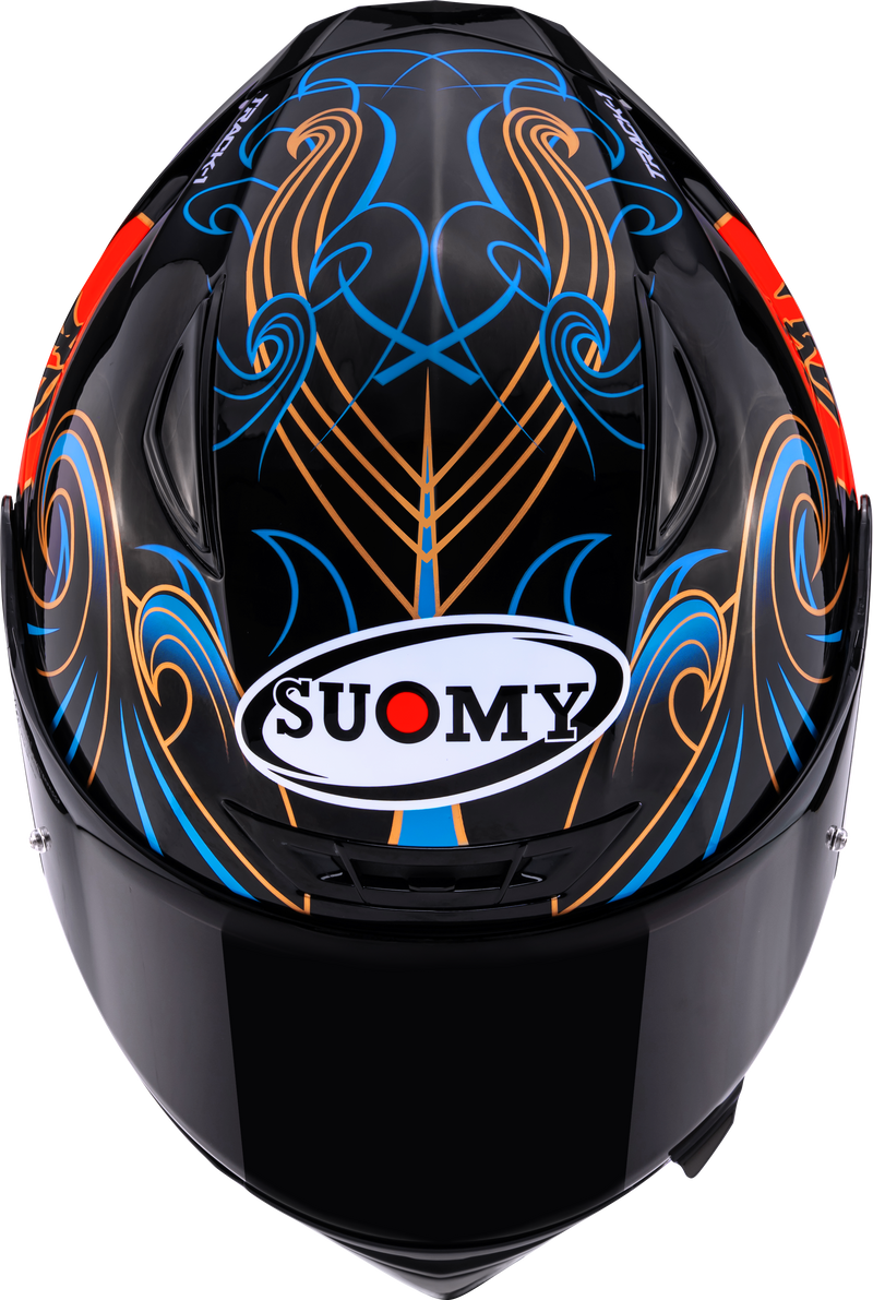 Suomy Track-1 full-face helmet in Waves Black graphic, part number K6T10026