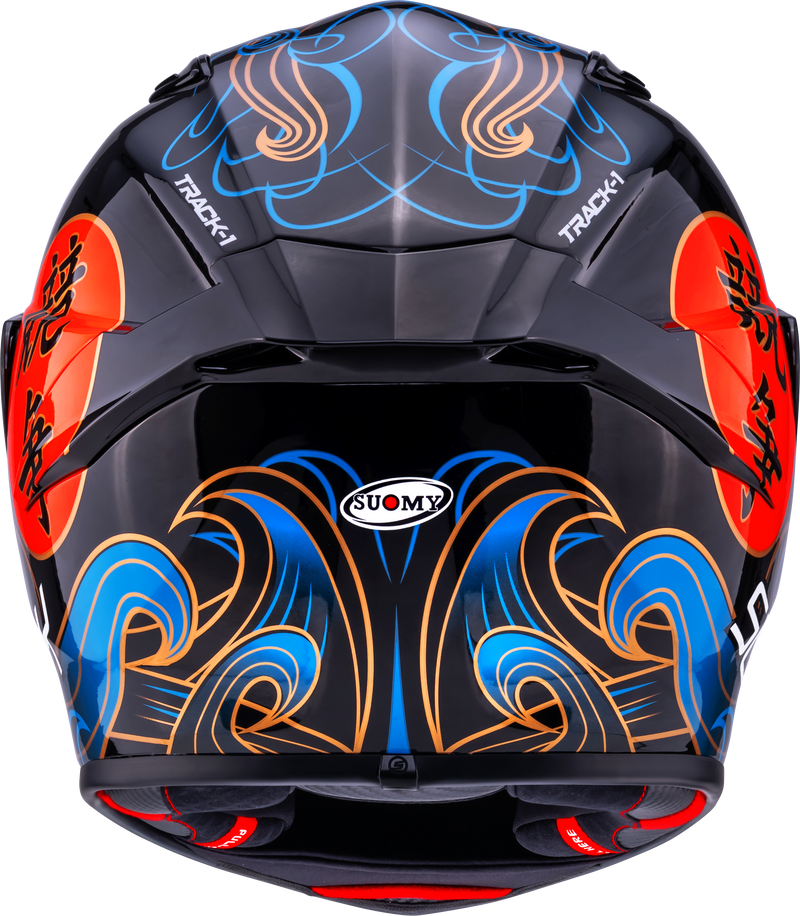 Suomy Track-1 full-face helmet in Waves Black graphic, part number K6T10026