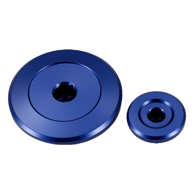 Accossato off-road crankcase plug KEP11 for Yamaha YZ250F, blue