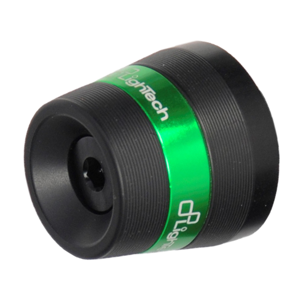 LighTech KTM304 300 Series aluminium bar end weights for Kawasaki ZX-10R with green accent ring