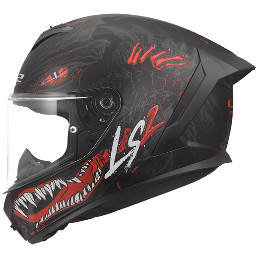 LS2 FF820 Rapid III Helm – Kaiju II Black/Red/White
