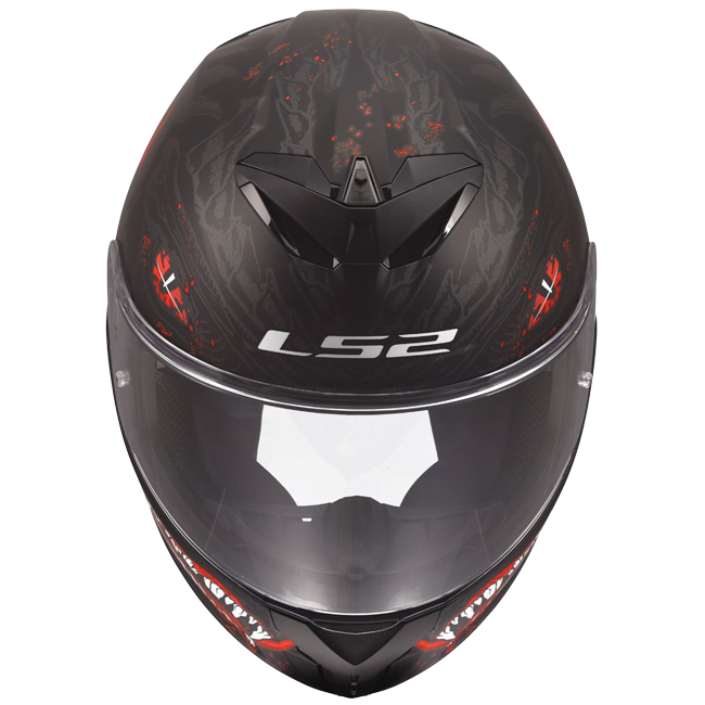 LS2 FF820 Rapid III Helm – Kaiju II Black/Red/White