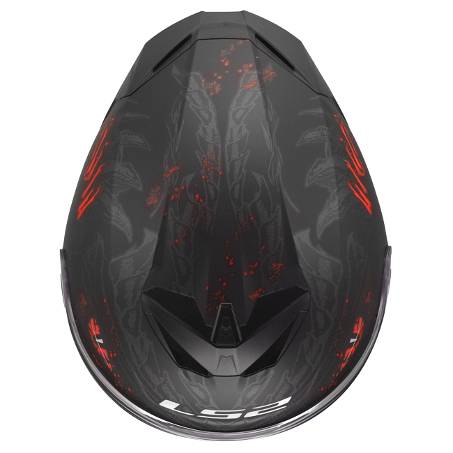 LS2 FF820 Rapid III Helm – Kaiju II Black/Red/White