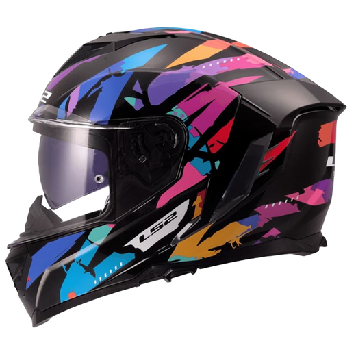 LS2 FF818 Storm III Helm – Kaos Black/Purple/Blue
