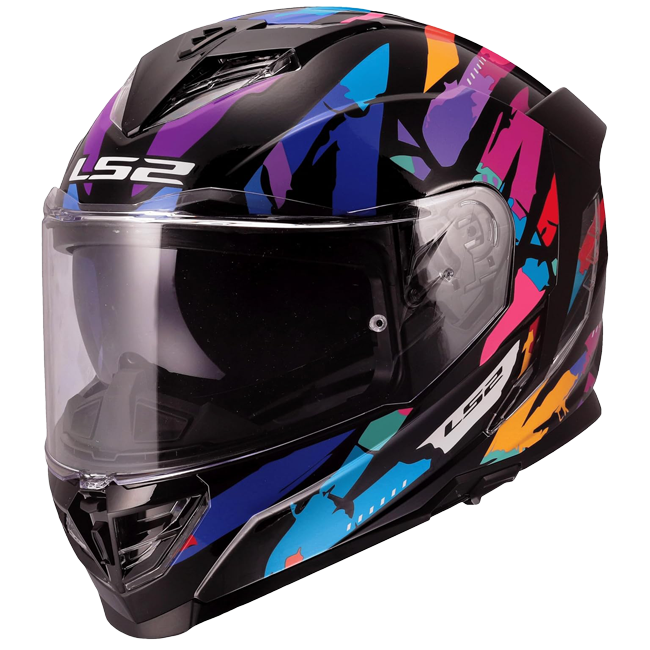 LS2 FF818 Storm III Helm – Kaos Black/Purple/Blue