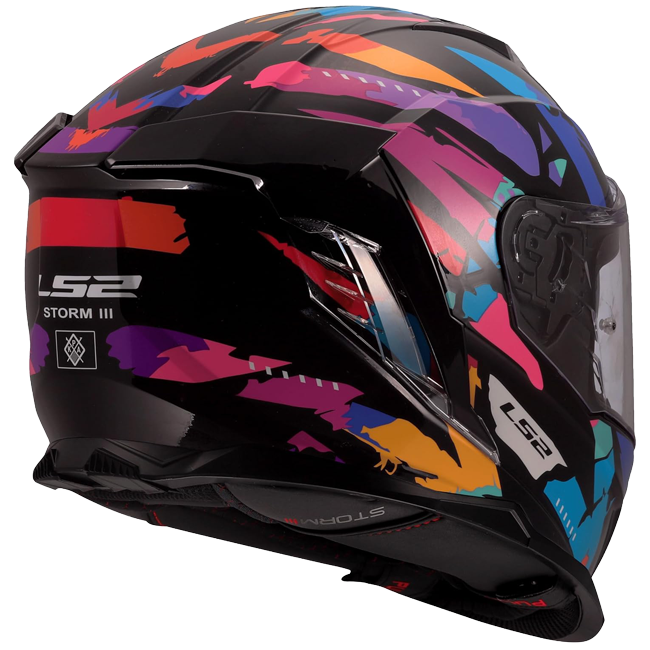 LS2 FF818 Storm III Helm – Kaos Black/Purple/Blue