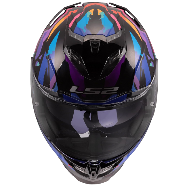 LS2 FF818 Storm III Helm – Kaos Black/Purple/Blue
