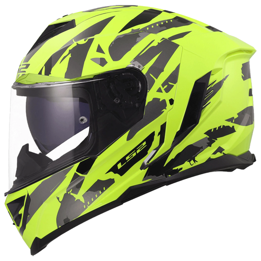 LS2 FF818 Storm III Helmet – Kaos Hi-Vis Yellow
