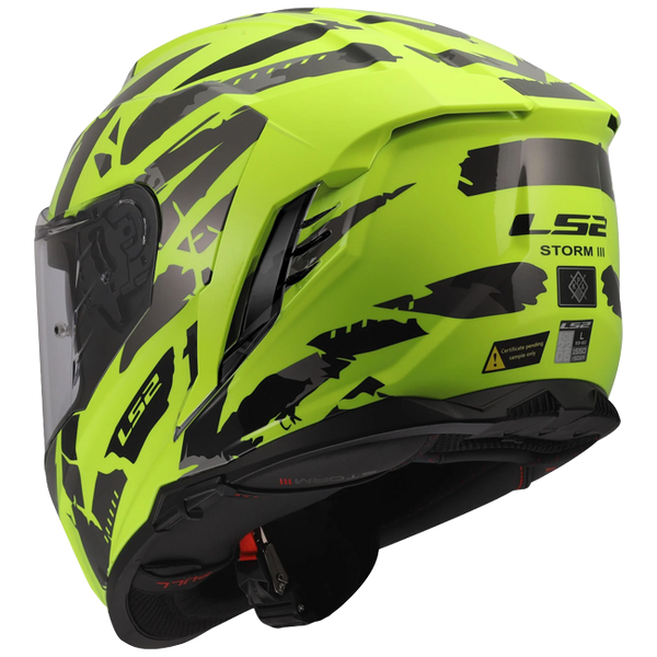 LS2 FF818 Storm III Helmet – Kaos Hi-Vis Yellow