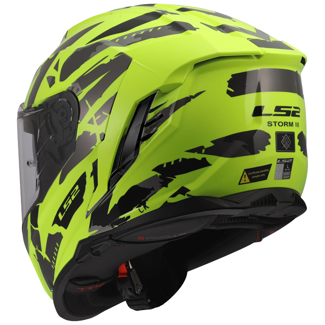LS2 FF818 Storm III Helmet – Kaos Hi-Vis Yellow