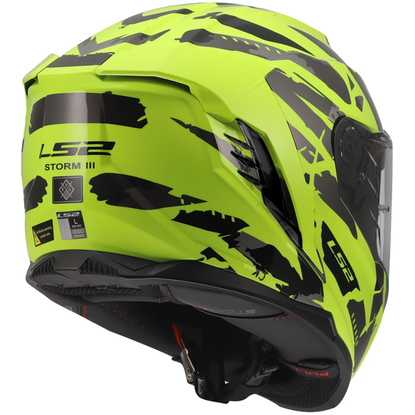 LS2 FF818 Storm III Helmet – Kaos Hi-Vis Yellow