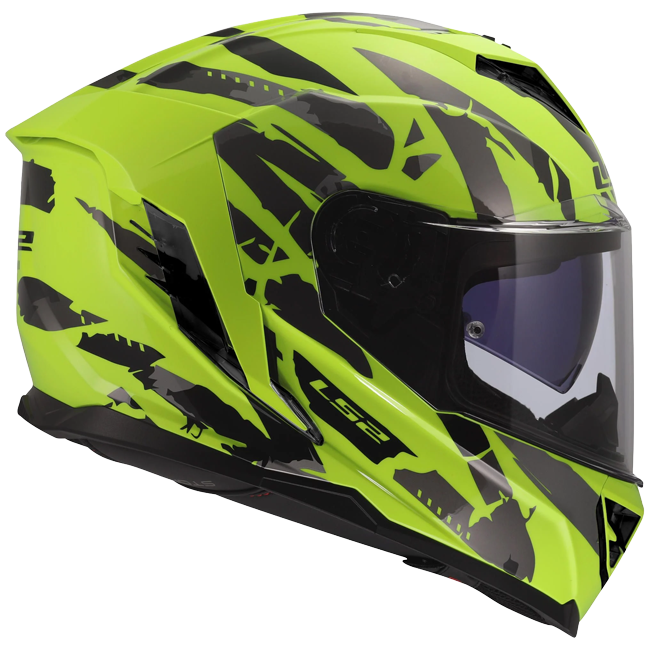 LS2 FF818 Storm III Helmet – Kaos Hi-Vis Yellow