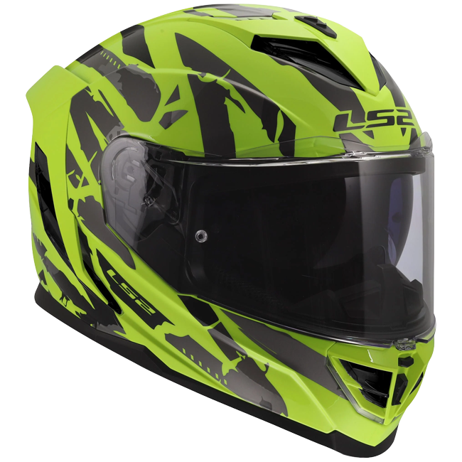 LS2 FF818 Storm III Helmet – Kaos Hi-Vis Yellow