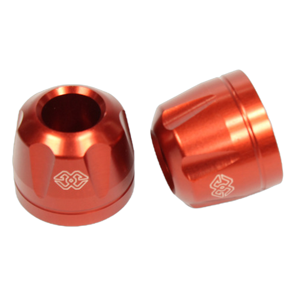 Gilles IP bar end weights for Yamaha MT-07, red