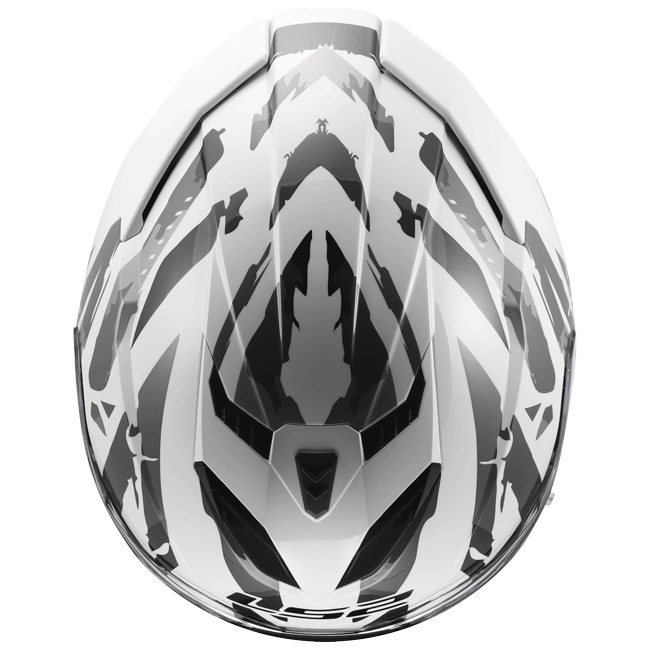 LS2 FF818 Storm III Helm – Kaos White/Grey
