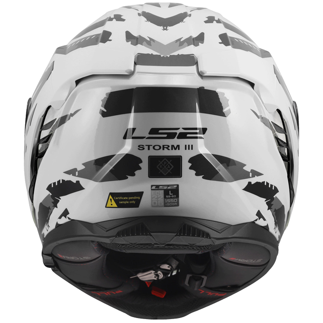 LS2 FF818 Storm III Helm – Kaos White/Grey