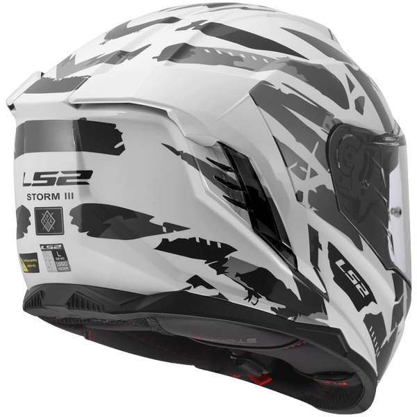 LS2 FF818 Storm III Helmet – Kaos White/Grey