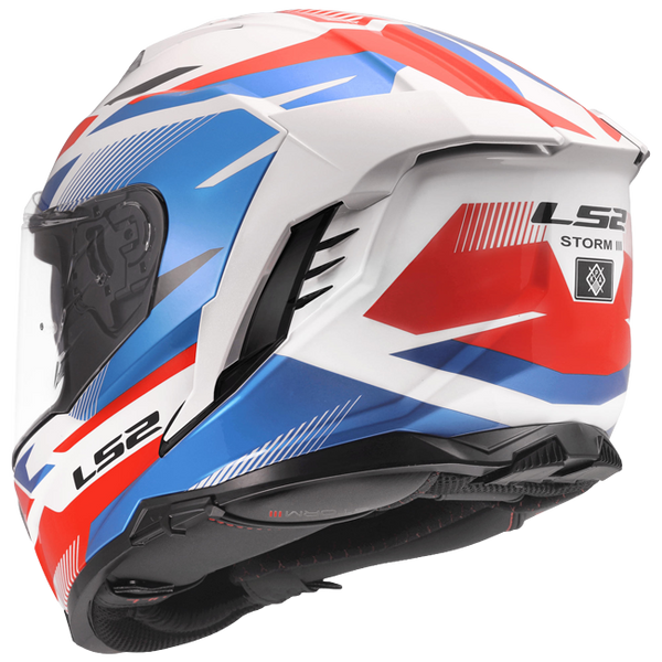 LS2 FF818 Storm III Helmet – Komai White/Blue/Red