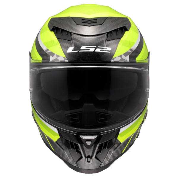 LS2 FF807 Dragon Carbon Helm – Trax Glanz Neongelb