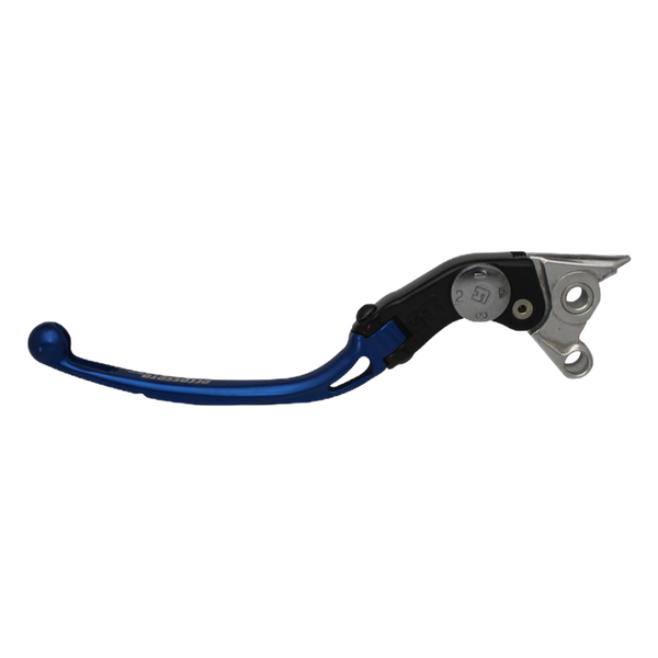 Accossato folding clutch lever LV008 with blue blade, black base for Moto Morini Scrambler 1200 (2009-2019)