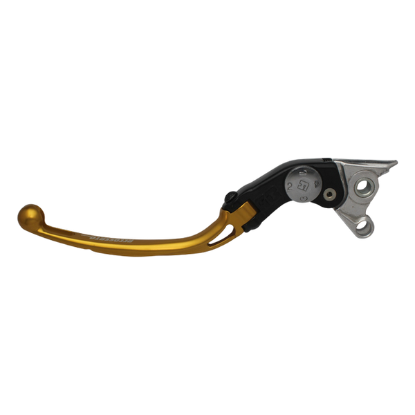 Accossato folding clutch lever LV008 with gold blade, black base for Moto Guzzi NORGE 1200 (2006-2017)