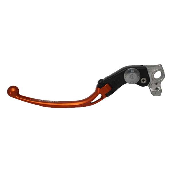 Accossato folding clutch lever LV010 with orange blade, black base for Ducati MONSTER 796 (2011-2015)