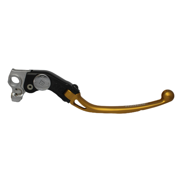 Accossato folding brake lever LV011 with gold blade, black base for Ducati MONSTER 795 (2013-2015)