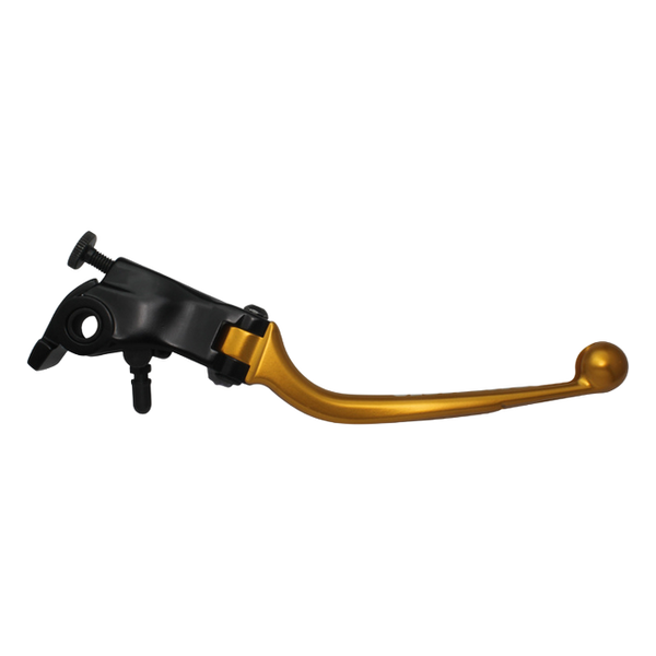 Accossato folding brake lever LV012 with gold blade, black base for Aprilia RSV4 (2011-2012, 2015-2018)