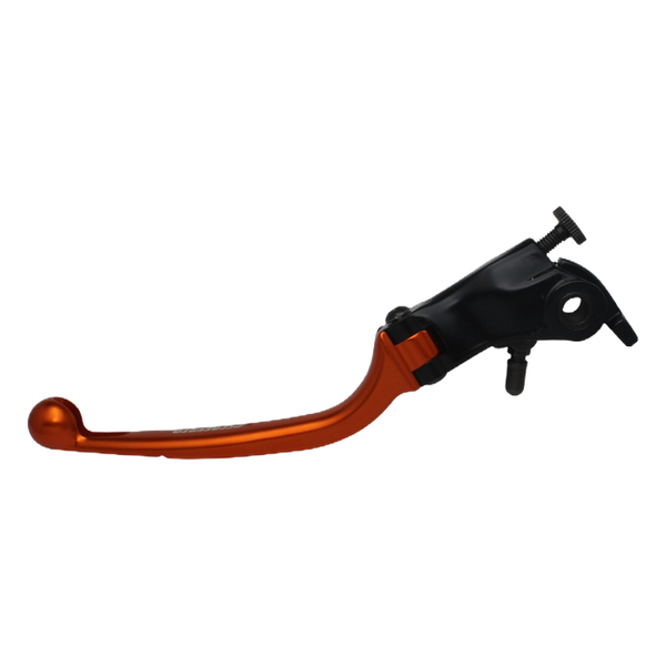 Accossato folding clutch lever LV015 with orange blade, black base for Ducati Panigale V4 S (2018-2019)