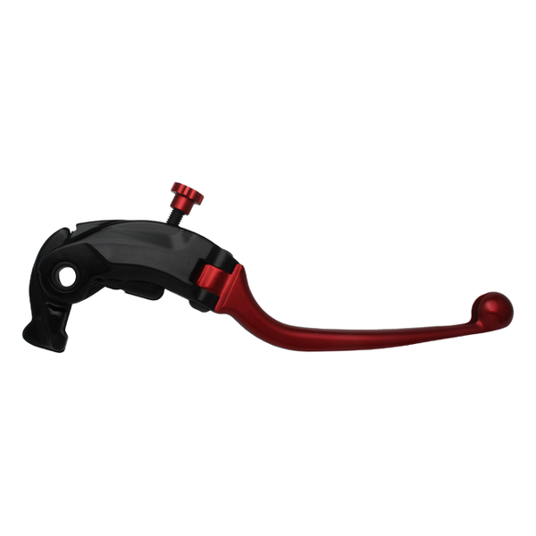 Accossato folding brake lever LV019 with red blade, black base for Honda CBR 1000 RR (2004-2019)