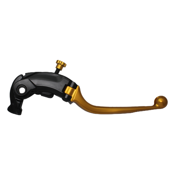 Accossato folding brake lever LV019 with gold blade, black base for Honda CBR 1000 RR (2004-2019)