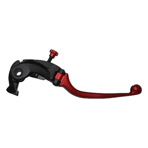 Accossato folding brake lever LV020 with red blade, black base for Suzuki GSX-R 1000 (2005-2019)