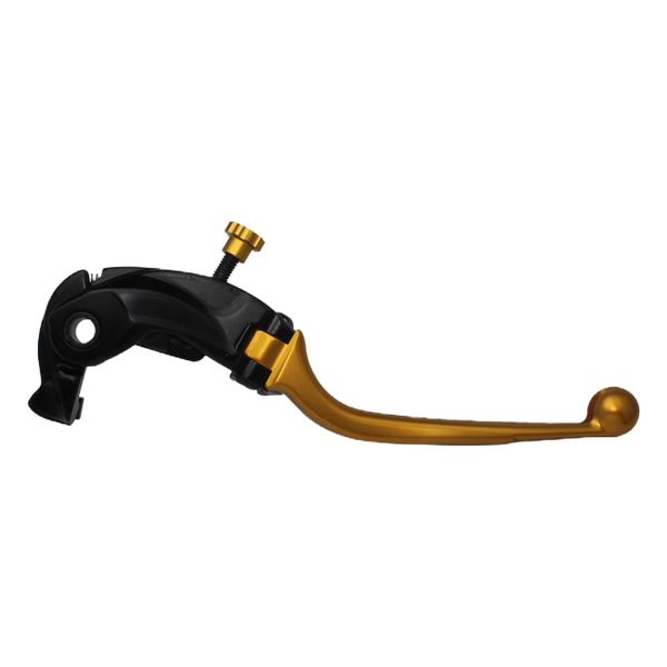 Accossato folding brake lever LV020 with gold blade, black base for Triumph STREET TRIPLE 675 (2012-2015)