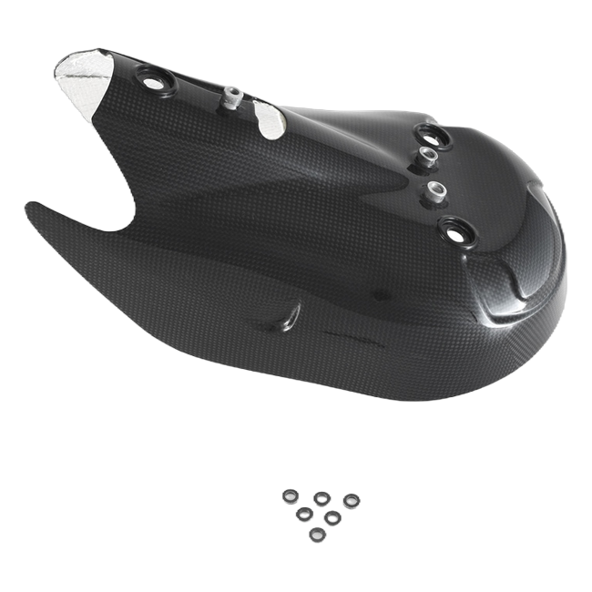 Fullsix carbon exhaust protector for Ducati Streetfighter V2 955 2022-2024 – view 2