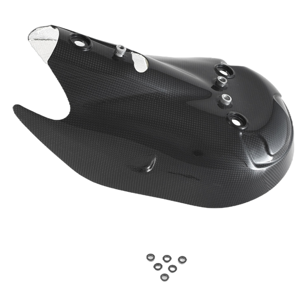 Fullsix carbon exhaust protector for Ducati Panigale V2 955 2020-2024 – view 2