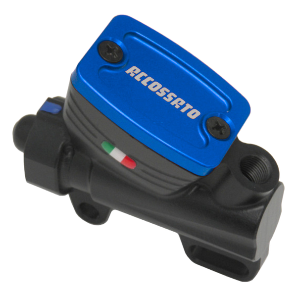 Accossato rear brake master cylinder MP006 with blue finish