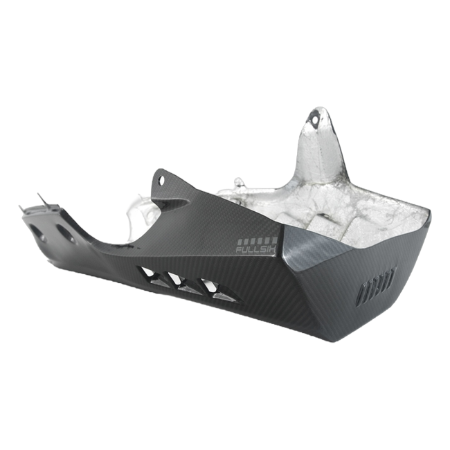 Fullsix carbon belly pan for the r1m, original exhaust for Yamaha YZF-R1 2020-2026 – view 2