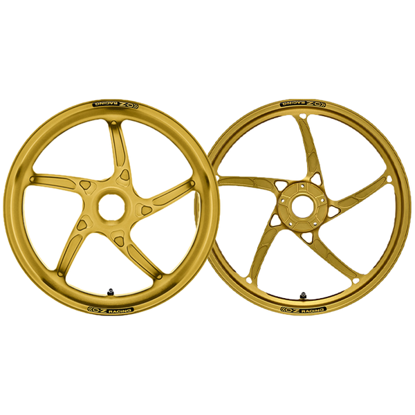 OZ Piega R forged aluminium wheel set for Ducati Panigale V2 955 in techno black anodised finish
