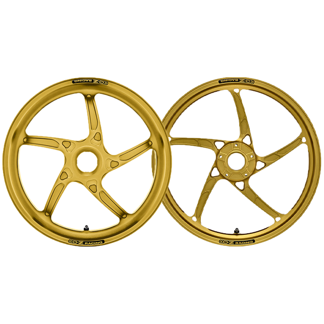 OZ Piega R forged aluminium wheel set for Ducati Panigale V2 955 in techno black anodised finish