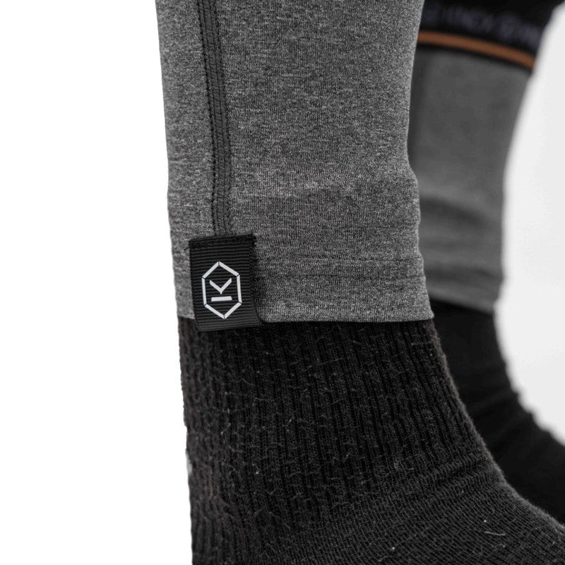 Knox Morgan Dual Active base layer bottoms in grey, unisex motorcycle underwear