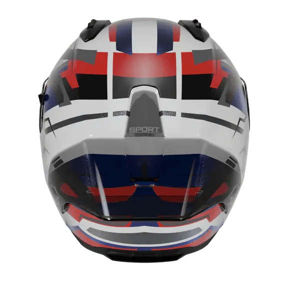 Nolan N60-6 Sport Corsa 355 full-face helmet in matte white, blue and red