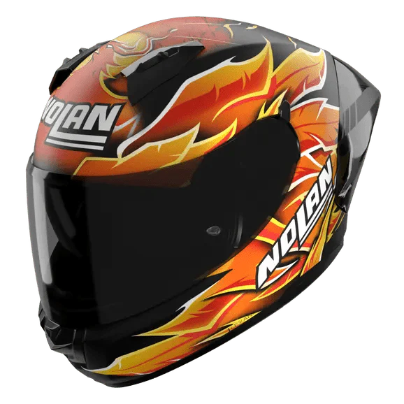 Nolan N60-6 Sport full-face helmet Andrea Iannone The Maniac Replica 2025 matte black gold red